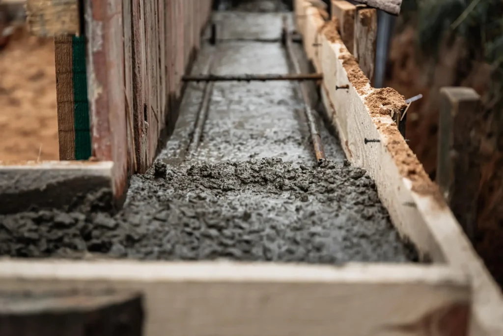 Rodney Concrete foundations reinforced for strength and longevity.